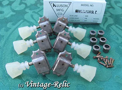 Aged Kluson Nickel Tuners RELIC'D Fit Gibson Historic Les Paul 335 KD-3-NPKDRSL • $78.99