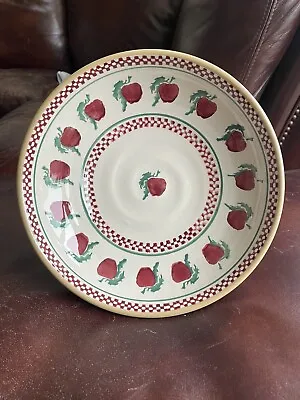 Nicholas Mosse Pottery Ireland 10 5/8  Red Apple Footed Fruit Bowl ***READ**** • $29.99