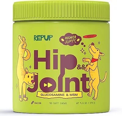 Hip And Joint Supplement For Dogs | Glucosamine Chondroitin And MSM Chews | USA • $26.99