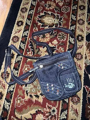 Y2K Mudd Crossbody Bag Pockets Organizer Purse Denim Wallet On Back Early 2000s • $11