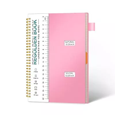 Regolden-Book A5 Subject Notebook… () 2 Subject Pink • $14.16