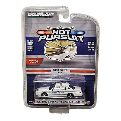 Greenlight 1993 Ford Crown Victoria Interceptor Hot Pursuit Police Car 1/64 New • $10.13