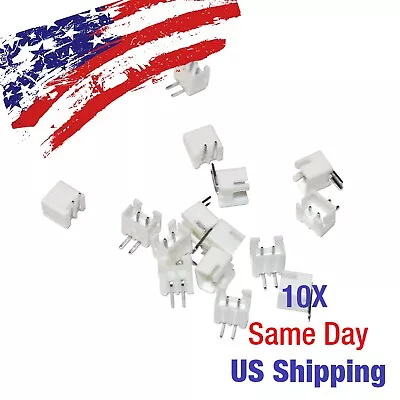 $5.92 • Buy JST XH2.54mm 2 Pin Right Angle Wire Cable Connector Header Male PCB USA! 10PCS