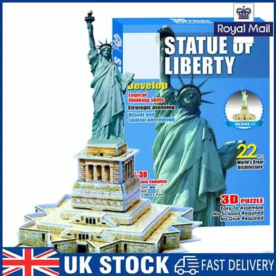 Mini 3D Statue Of Liberty Model Jigsaw Children Puzzle Kids Educational Toy • £6.09