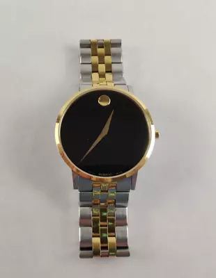 MOVADO 07.1.19.1462 Men's Watch Museum Black Dial Swiss Quartz Two Tone • $249.99