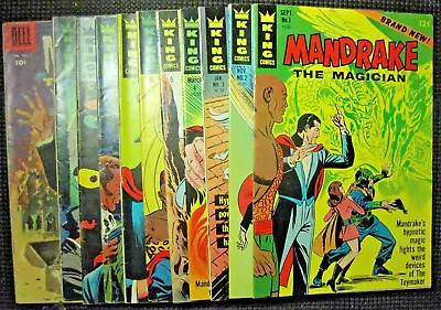 MANDRAKE The Magician Lot No's. 1-10 Complete Run & DELL 752 (1956) • $120