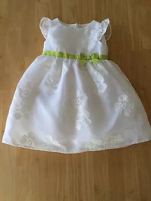 NWT Gymboree Lawn Party White Floral Dress 18 24M 2T 3TWedding Easter  • $12.95