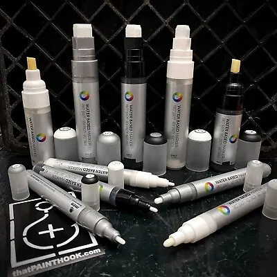 MTN Montana Acrylic Paint Marker Lot Black White Silver Blackbook Canvas Graff • $48