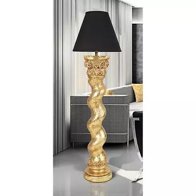 $712.50 • Buy Design Toscano Bernini Barley Twist Column Gold Leaf Floor Lamp