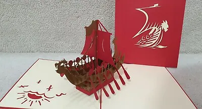£3.99 • Buy 3D Pop Up Viking Boat/Ship Greeting Card.