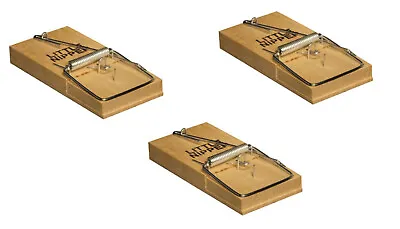 £4.95 • Buy 3 X Little Nipper Traditional Wooden Mouse Trap