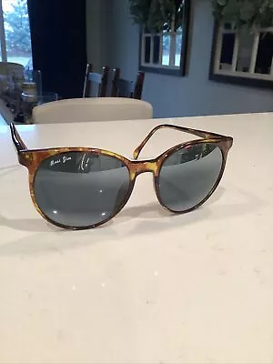 Near Mint Vintage RARE MAUI JIM SUNGLASSES ROUND CAT EYE GLASS LENSES • $149