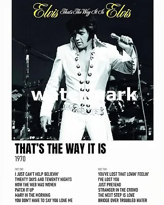Elvis Presley 1970  That's The Way It Is  Album Release Poster 8x10 Photo • $6.99