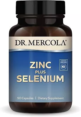 Dr. Mercola Zinc Plus Selenium Mineral Immune Support 90 Capsules EXP 09/25 • $17.49