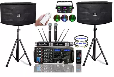 Karaoke System 3000W Built In Anti-Feedback HDMI-Arc Bluetooth & Voice Records • $2899