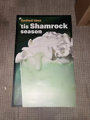 McDonald’s Shamrock Shake 2024 Advertising Polycarbonate Poster 55”x35” • $124.99