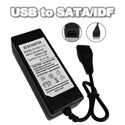 £6.82 • Buy External 12V/5V USB To IDE+SATA Power Supply Adapter HDD/Hard Drive/CD-ROM TU