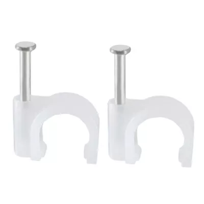 40pcs Wall Mount Coax Electric Cable Wire Clip Fastener Saddle 9mm Width White • £8.47