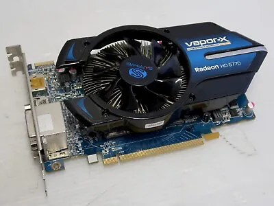 AMD Radeon HD5770 1GB GDDR5 128 BIT HDMI DVI DP Sapphire Vapor-X WORKING • $35