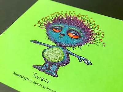 Marq Spusta Mini Twibzy Green UV Art Print Poster 5 X 5  • $149.98