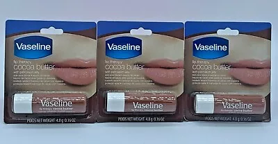 3 Vaseline Lip Therapy Cocoa Butter Lip Balm With Petroleum Jelly • $11.99