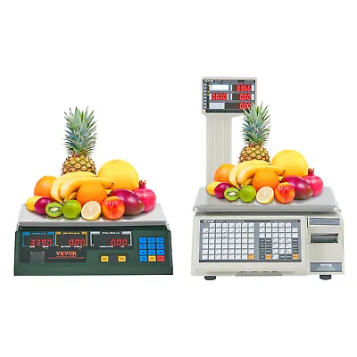 VEVOR 66Lbs 30KG Digital Scale Price Computing Commercial Food Meat Weighting • $105.99