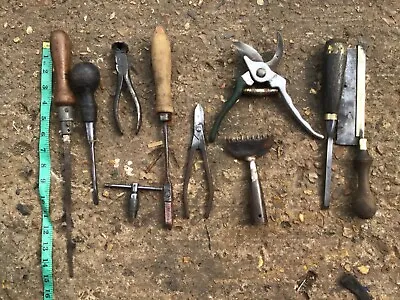 Collection Of 10 Old Hand Tools For Restoration — For Restoration 005 • £12