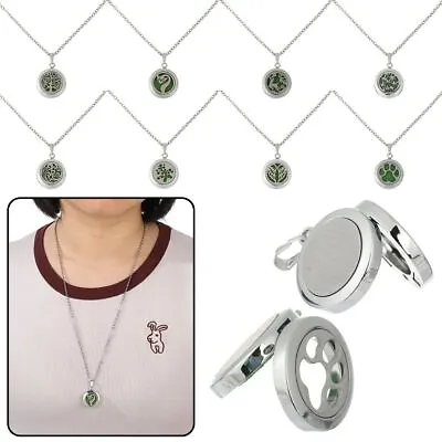 $12.35 • Buy Pendant Essential Oil Diffuser Necklace Aroma Charms Fragrance Locket