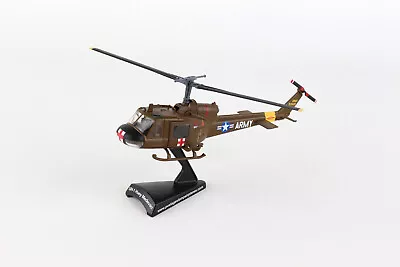 $25.99 • Buy US Army UH-1 Huey Bell Helicopter Medevac 1/87 Scale Model With Stand