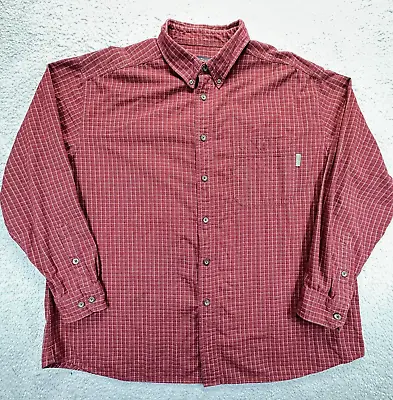 Woolrich Flannel Shirt Mens 2XL Red Check Button Down Lumberjack Outdoor • $12.90