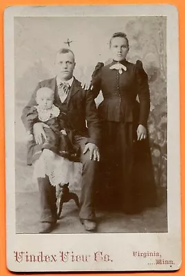 Virginia MN Portrait Of A Family By Vindex View Co. Circa 1890s • $3.99