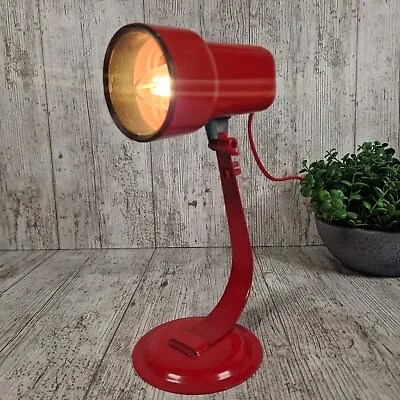 £34.95 • Buy 1970s Desk Lamp Red Enamel Light Office Vintage Retro Holland Metal 1960s
