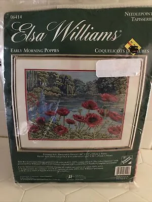 Elsa Williams Early Morning Poppies Counted Cross Stitch Kit  New 06414 • $24.99