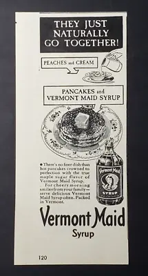 1943 Print Ad Vermont Maid Syrup Pancakes Crowned Vintage Plate • $4.50