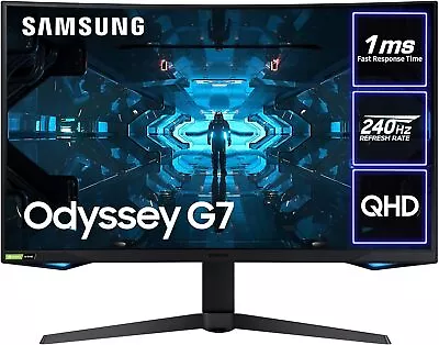 Samsung Odyssey G7 32  1000R Curved 1ms QHD Gaming Monitor [Damaged Corner] D • £249.25