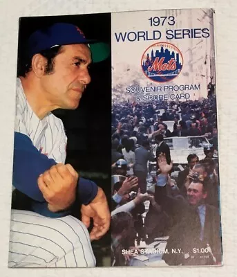 1973 WORLD SERIES Program Oakland A's  New York Mets WILLIE MAYS Reggie Jackson  • $20