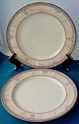 Estate Mikasa VENETIAN MARBLE Fine China LAC82 Salad Plates  8-1/2  Set Of 2 • $8.99