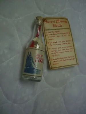 Shipwreck Fortunes  Secret Message In A Bottle /50 ML Clear Glass & Booklet   • $14.99