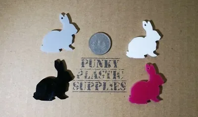 5x Bunny Rabbit Acrylic Charms/pendants/jewellery Making/craft's/laser Cut/pet • £2