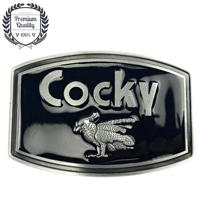 $18.15 • Buy Metal Zinc Alloy Belt Buckle Western Cowboy Casual Fashion Style Cocky Black