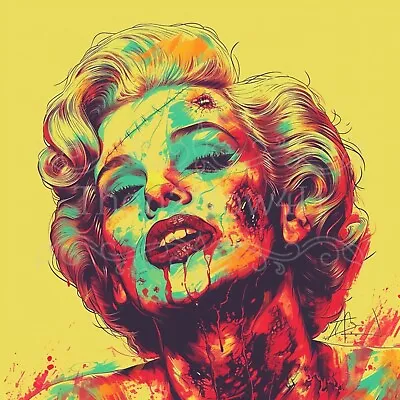 4 Beautiful Zombie Marilyn Monroe Cat Vinyl Stickers • $10