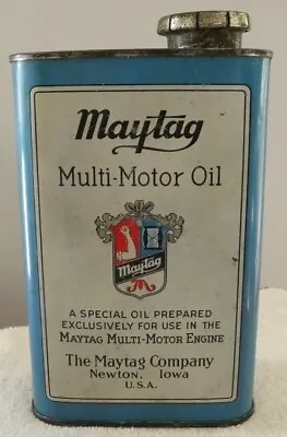 Vintage Maytag Multi-Motor Engine Oil 1 Quart Wash Machine Tin Can • $49