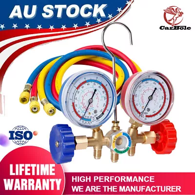 R12 R134A R410A R22 Manifold Gauge Set AC A/C Charging Hose Air Conditioner HVAC • $39.89