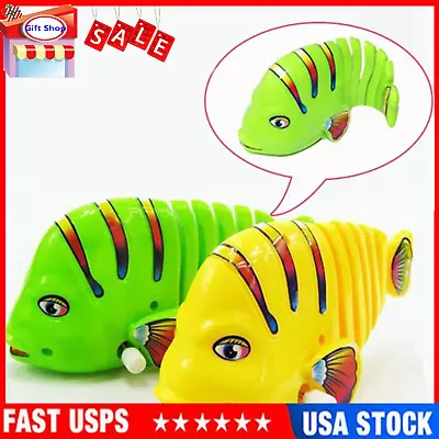 $7.25 • Buy Wind-Up Wiggle Fish Toys Vivid And Lively Kids Interactive Toys Gifts Plastic US