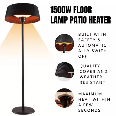 1500w Floor Electric Heater 2m Height Stylish Lamp Shape Outdoor & Indoor • £59