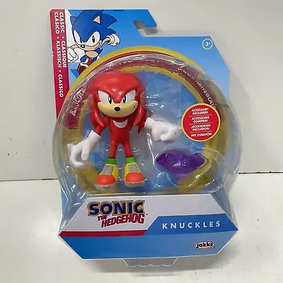 NEW 2024 JAKKS Pacific Sonic The Hedgehog Figure CLASSIC KNUCKLES Chaos Emerald • $27.79