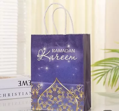 3 Medium Ramadan Purple Gift Bags Paper Craft EidCelebrationParty • £2.75