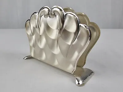 Vintage Silver Plated Napkin Holder With Embossed Decor • $11.99