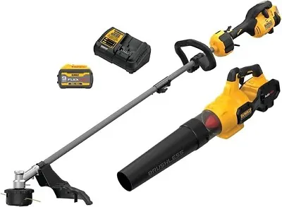 DEWALT 60v MAX 17in. Cordless Battery Powered String Trimmer And Leaf Blower Kit • $400