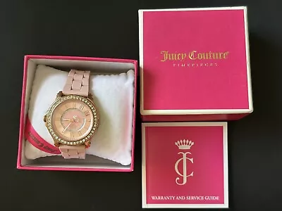£45 • Buy Juicy Couture 1901054 Women's Pink Steel Dial & Silicone Strap Fashion Watch